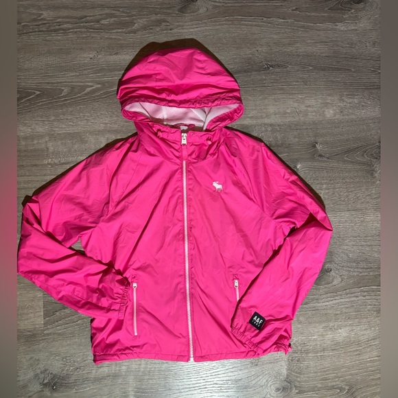 Abercrombie & Fitch Vibrant Pink Windbreaker - Picture 1 of 4